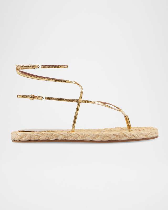 Hydra Metallic Strappy Espadrille Sandals